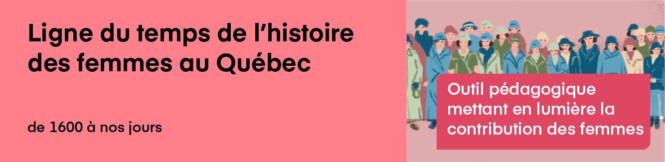 Ligne du temps de l'histoire des femmes au Québec – 1600 à nos jours