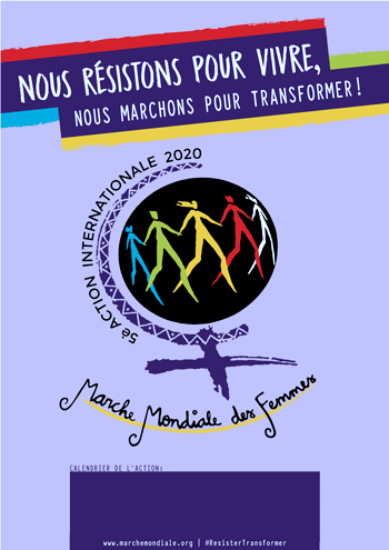Affiche de la Marche mondiale des femmes 2020