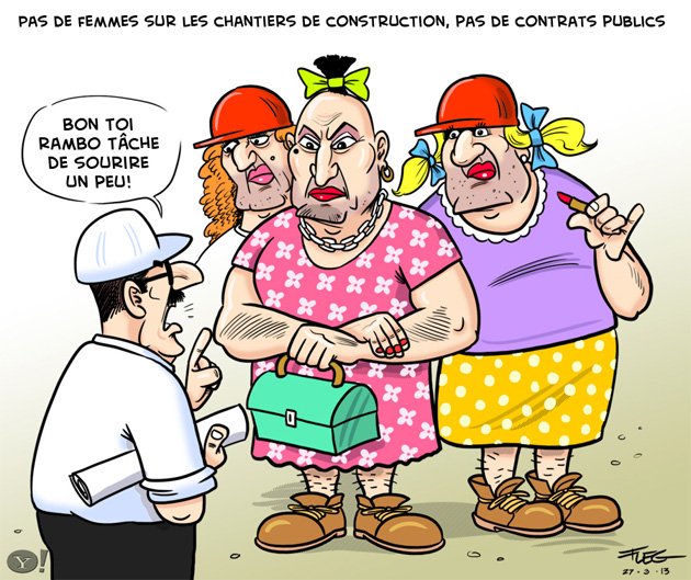 Illustration de la caricature de Fleg sur le site Internet Yahoo Québec.